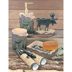 Moose Lodge bathroom vanity accessories