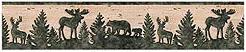 Moose Lodge bathroom wallpaper borders