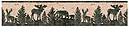 Moose Lodge bathroom wallpaper border