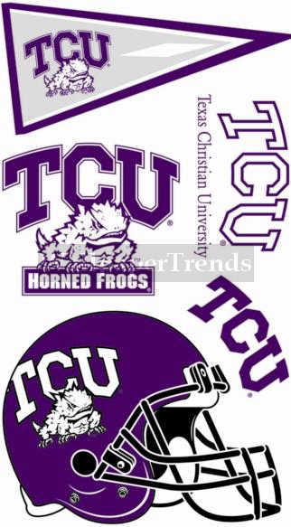 TCU Texas Christian University Horned Frogs Wall Decals