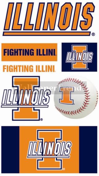 UI University of Illinois Fighting Illini  Wall Decals