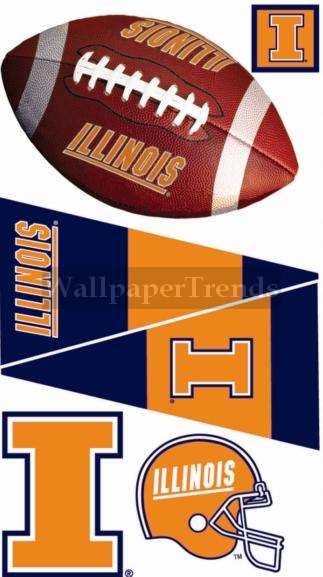 UI University of Illinois Fighting Illini  Wall Decals