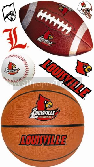 5 Inch Cardinal Football University of Louisville Cardinals Logo UL UofL Removable Wall Decal Sticker Art NCAA Home Room Decor 5.5 by 4.5 Inches 