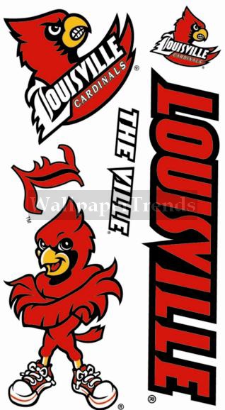 Louisville Cardinals Floral State Die Cut Decal 2Inch