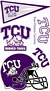 Texas Christian Horned Frogs Wall Decals 