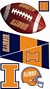 Illinois Fighting Illini Wall Decals 