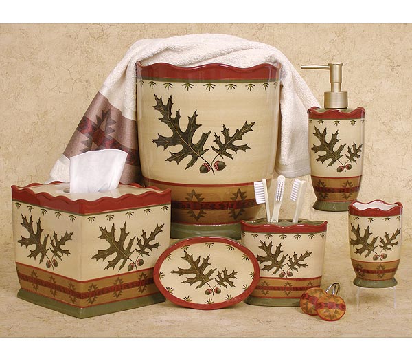 Oak Leaf  bathroom Accessories Set