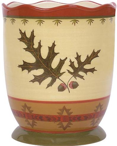 Oak Leaf bathroom designer trash can