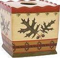 Oak Leaf bathroom tissue box holder