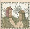 Linda Spivey Outhouses Decor bathroom shower curtains
