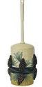 pine cone lodge bathroom toilet bowl brush holder