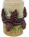 pine cone lodge bathroom wall cup tumbler
