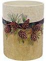 pine cone lodge designer trash can