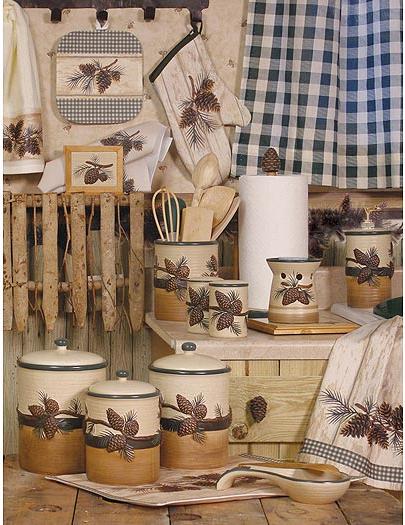 Pine Cone Lodge Kitchen Decor Accessories