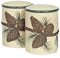 Pinecone Lodge Kitchen Decor Pepper Shakers