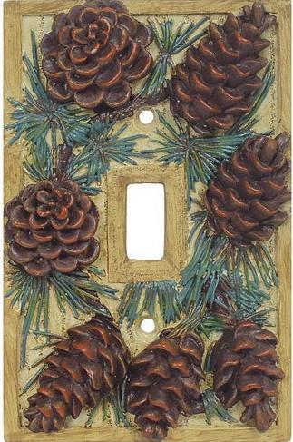 Pine Cone Lodge  bathroom Bathroom Switchplate Cover