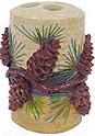 pine cone lodge bathroom toothbrush holder