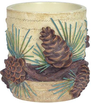 Pine Cone Lodge  bathroom Bathroom Votive Candleholder