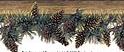pine cone lodge wallpaper border