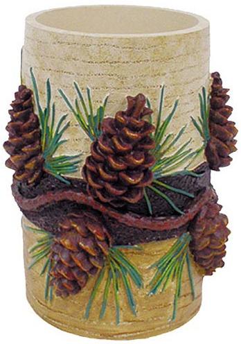 Pine Cone Lodge  bathroom Cup Tumbler