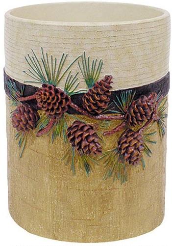 Pine Cone Lodge  bathroom Designer Trash Can