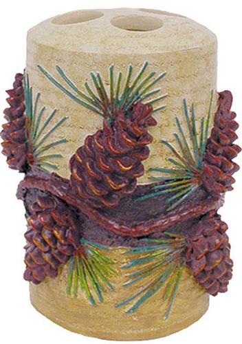 Pine Cone Lodge  bathroom Toothbrush Holder