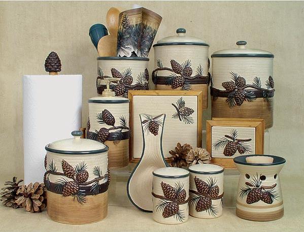 PINECONE PINE CONE CABIN LODGE KITCHEN ACCESSORIES SET~FREE SHIPPING PINECONE PINE CONE CABIN LODGE KITCHEN ACCESSORIES SET~FREE SHIPPING