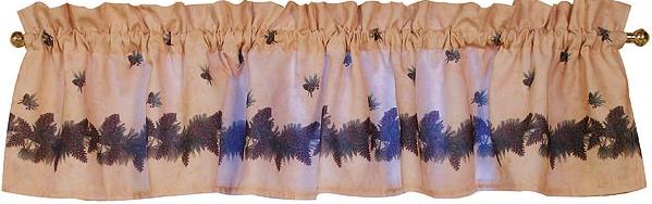 Pine Cone Lodge  bathroom Window Valance