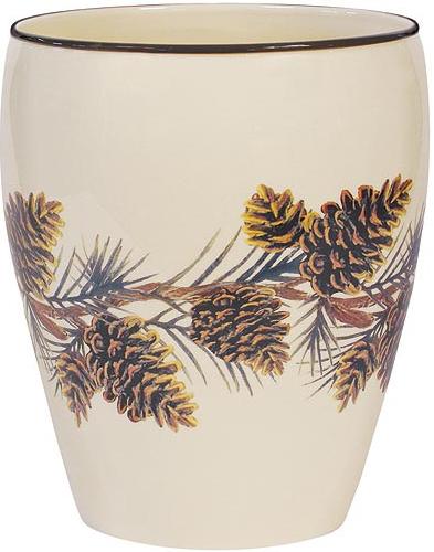 Pine Lodges bathroom designer trash can
