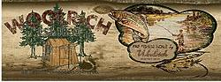 Primitive Camping bathroom wallpaper borders