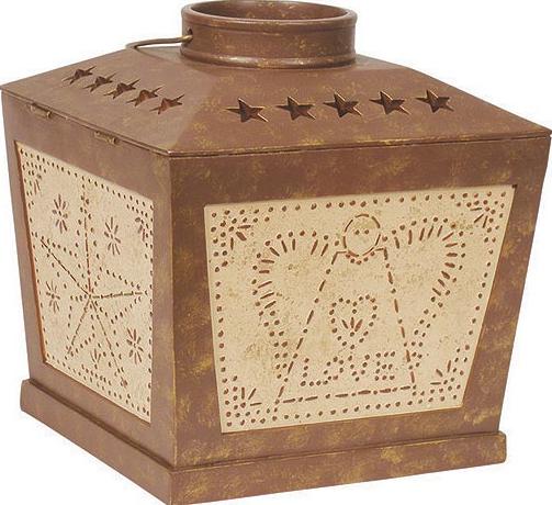 Linda Spivey Punched Tin Decor  bathroom Tissue Box Holder
