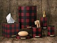 Red Plaid  bathroom Accessories Set
