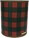 Red Plaid designer trash can