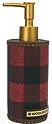 Red Plaid bathroom lotion soap dispenser