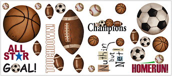 RMK1001SCS Play Ball  Wall Decals