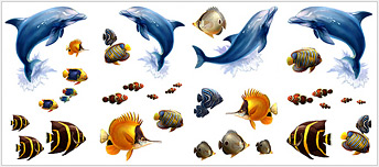 RMK1005SCS Under the Sea  Wall Decals