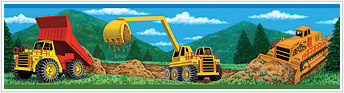 RMK1006BCS Under Construction  Stick On Wall Border