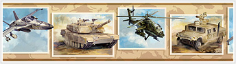 RMK1008BCS Armed Forces Stick On Wall Border