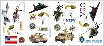 RMK1009SCS Armed Forces Wall Decals