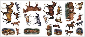 RMK1017SCS Wild Horses  Wall Decals