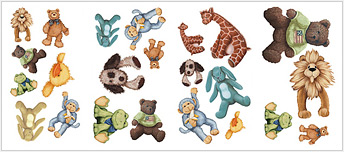 RMK1023SCS Cuddle Buddies  Wall Decals