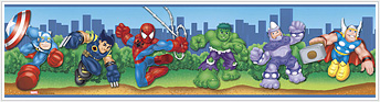 RMK1026BCS Spiderman & Friends Stick On Wall Border
