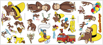 RMK1037SCS Curious George Wall Decals