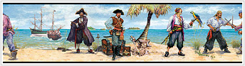 RMK1040BCS Pirates Stick On Wall Border