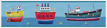 RMK1133BCS Ship Shape                Stick On Wall Border