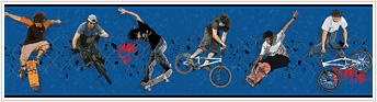 RMK1139BCS Extreme Sports Stick On Wall Border