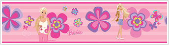 RMK1159BCS Barbie Deco  Stick On Wall Border