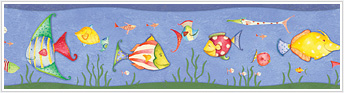 RMK1178BCS Sea Creatures  Stick On Wall Border
