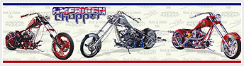 WT1060BCS American Chopper Stick On Wall Border