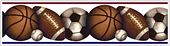 RMK1000BCS Play Ball Stick On Wallpaper Border 